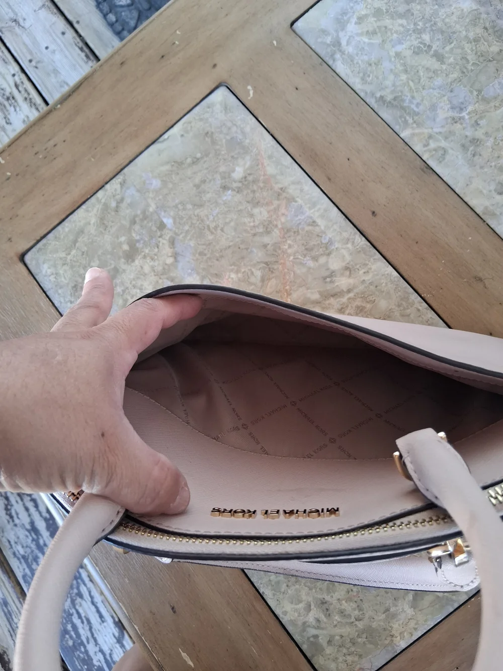 Michael Kors Pink Dome Satchel with Detachable Strap